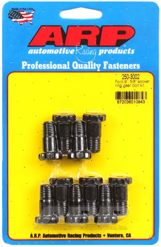 Free Shipping ARP Ford 9in 7/16in Dia 5/8in Socket Ring Gear Bolt Kit