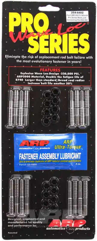 Premium ARP SB Ford 289-302 standard wave-loc rod bolt kit