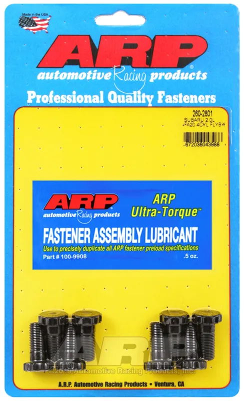 Professional Grade ARP Subaru 2.0L FA20 4Cyl Flywheel Bolt Kit