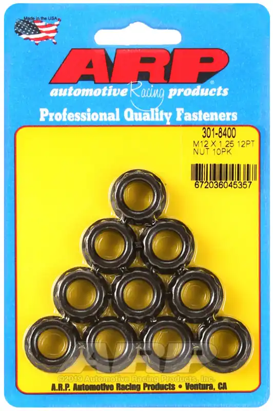 Limited Edition ARP 12mm x 1.25 16mm Socket 12pt Nut Kit (10 pack)