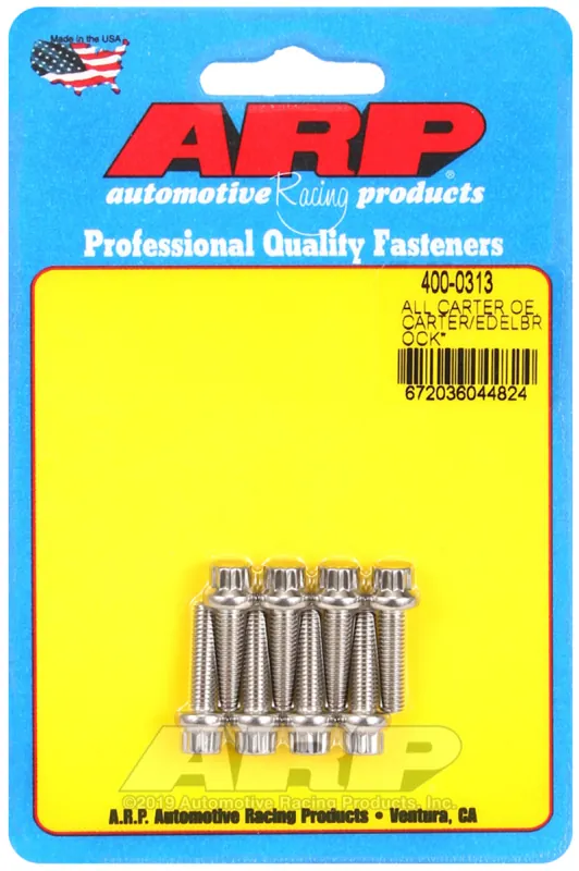 ARP All Carter OE/Carter/Edelbrock (Performer and Thunder Series) Carburetor Bolt Kit Hot Picks