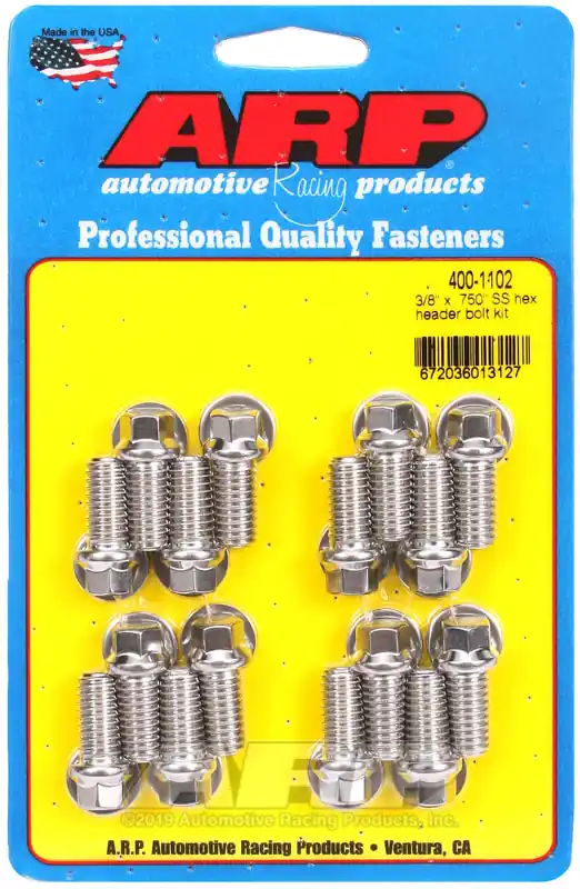 ARP Chevrolet / Ford 3/8in x .750 SS Hex Header Bolt Kit Wholesale