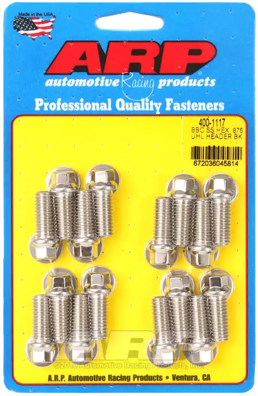ARP BB Chevy SS hex .875 UHL header bolt kit Deal