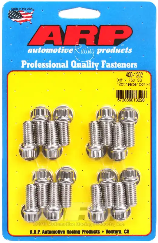 ARP 3/8 x .750 SS 12pt Header Bolt Kit Certified