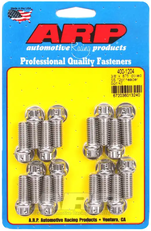 Don’t Miss Out ARP 3/8 x .875 Drilled SS 12pt Header Bolt Kit