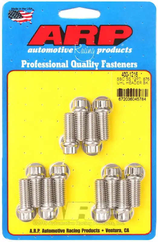 Time-Limited ARP Chevrolet Small Block SS 12pt .875in UHL Header Bolt Kit - Polished