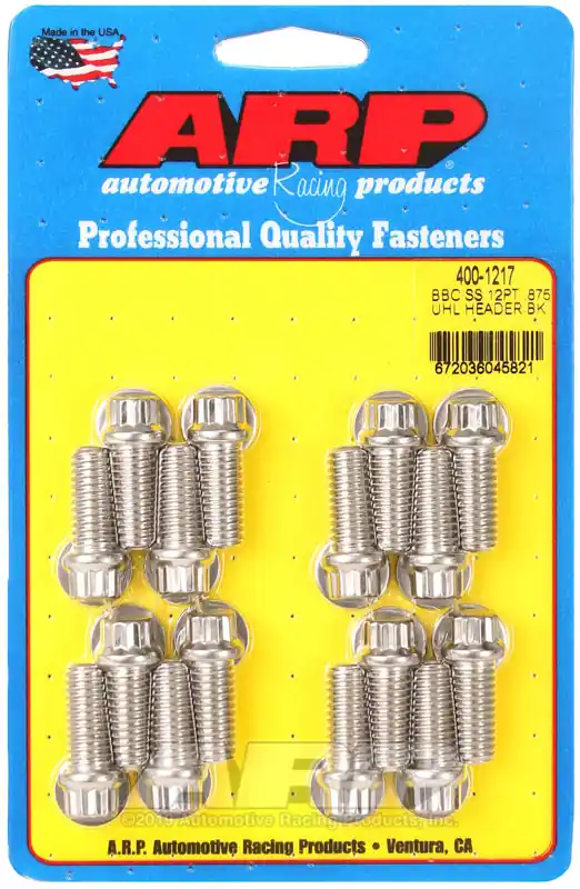 Same Day Shipping ARP BB Chevy SS 12pt .875 UHL header bolt kit