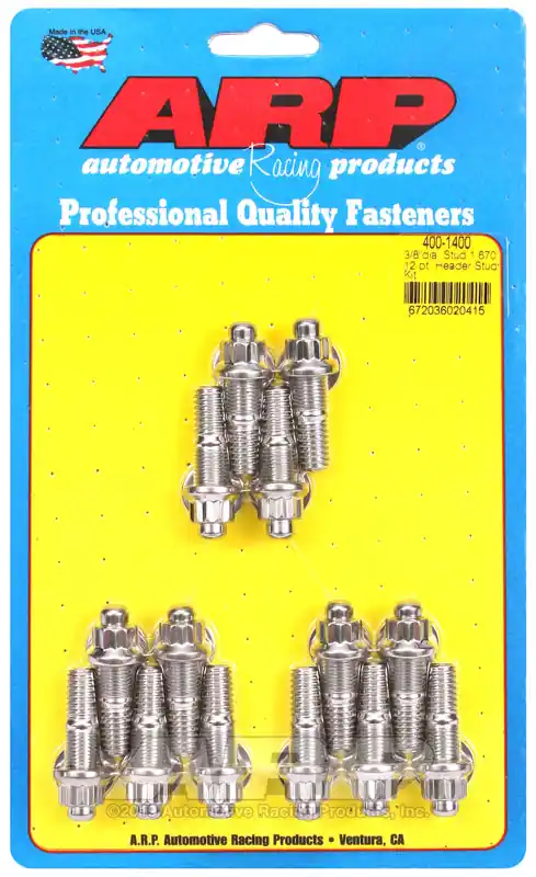 Modern ARP 3/8 x .750 SS 12pt header stud kit