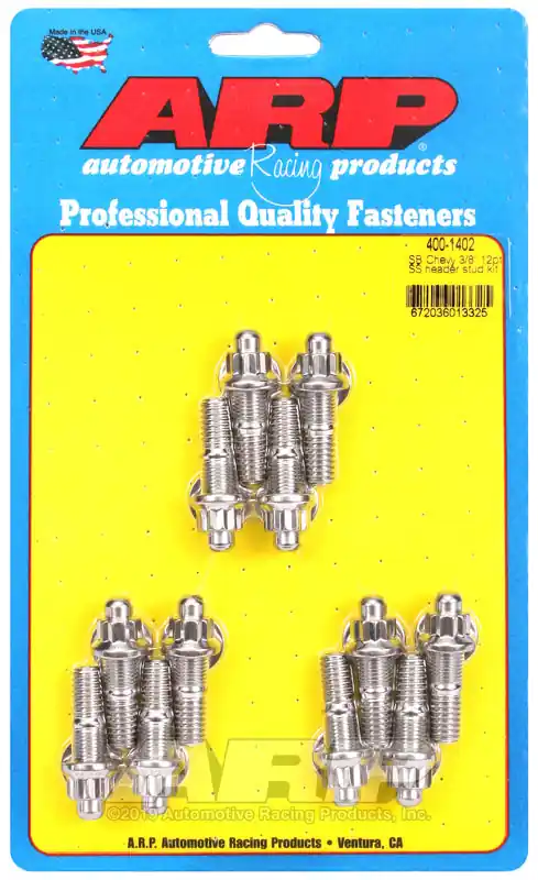 Exclusive ARP SB Chevy 3/8 12pt SS Header Stud Kit