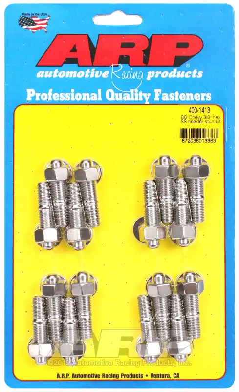 ARP BB Chevy 3/8 Hex SS Header Stud Kit New Arrival