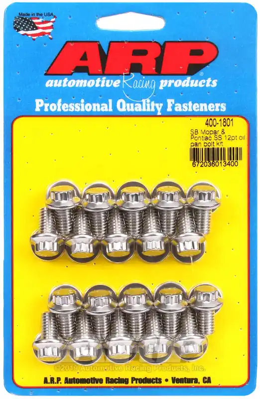 ARP SB Mopar and Pontiac SS 12pt Oil Pan Bolt Kit Handmade