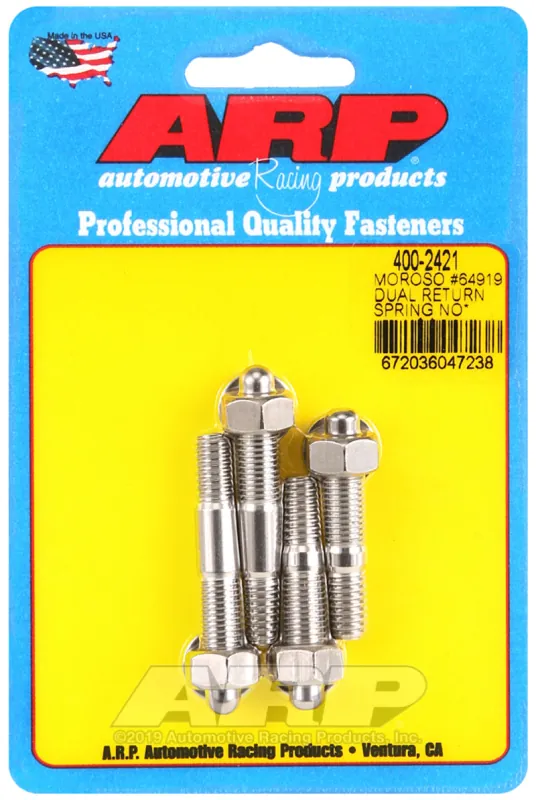 ARP Moroso 64919 Dual Return Spring no Spacer Plate SS Carb Stud Kit Trending