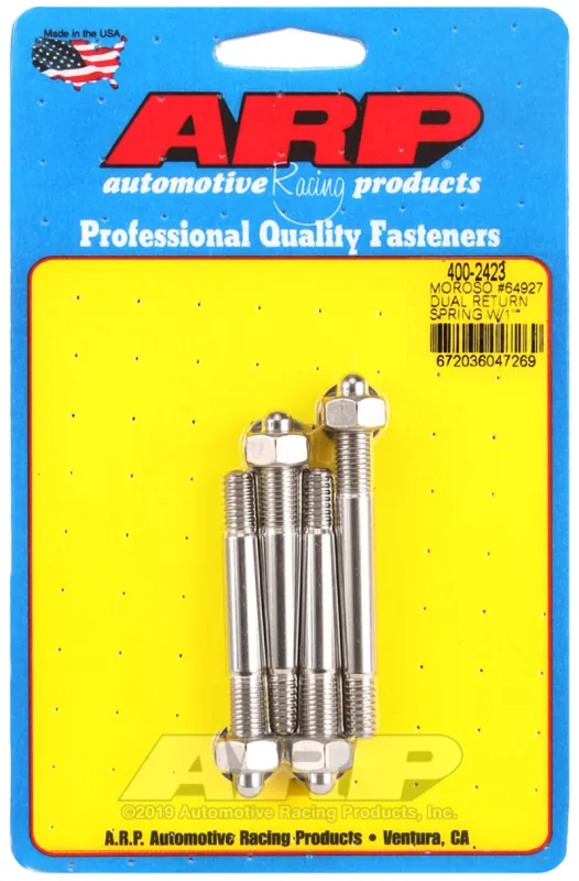 ARP Moroso 64927 Dual Return Spring w/ 1in Spacer Plate SS Carb Stud Kit Discount