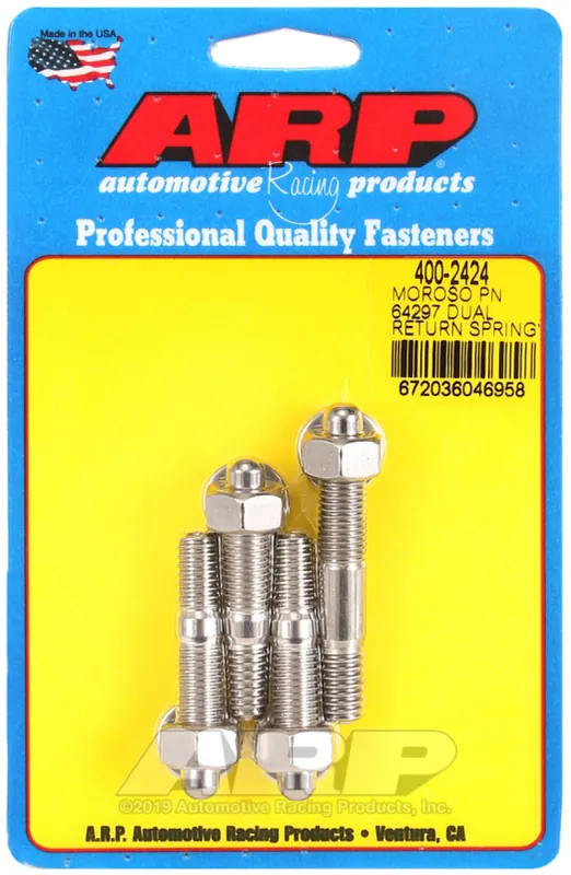 ARP Moroso 64927 Dual Return Spring no Spacer Plate SS Carb Stud Kit Mega Sale