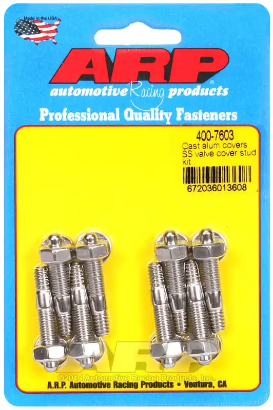 ARP Cast Aluminum Covers 1/4in SS Hex Valve Cover Stud Kit Money Back Guarantee