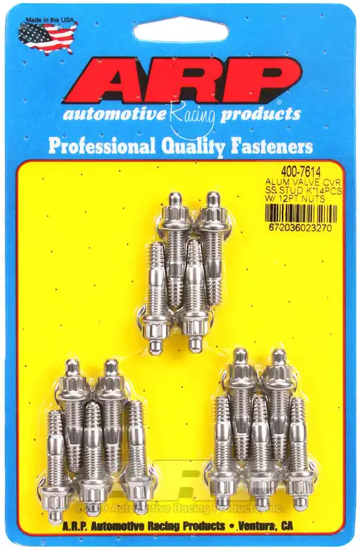 Crafted ARP Cast Alum Covers SS 12pt Valve Cover Stud Kit 14pc