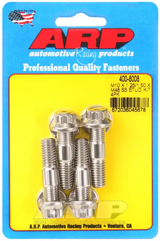 ARP M10 X 1.25/1.50 X 48mm Broached Stud Kit (4 Pcs) Fan Favorite