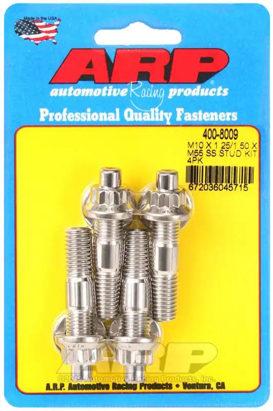 Wholesale ARP M10 X 1.25/1.50 X 55mm Broached Stud Kit (4 pcs)