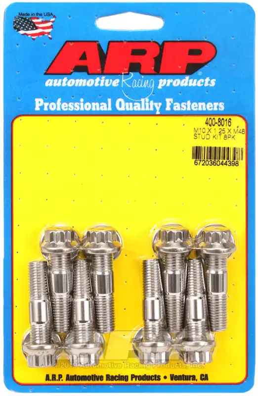 Seasonal Sale ARP Sport Compact M10 x 1.25 x 48mm Stainless Accessory Studs (8 pack)
