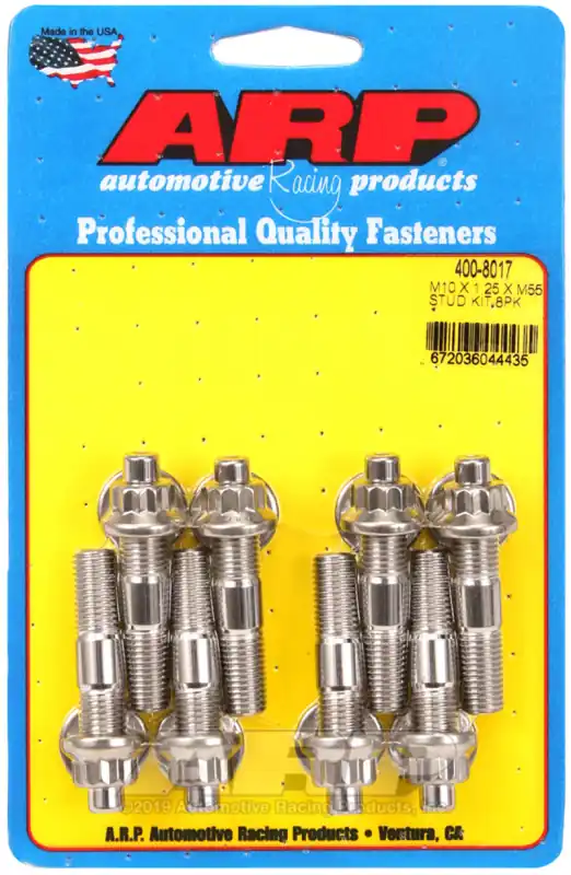 ARP Sport Compact M10 x 1.25 x 55mm Stainless Accessory Studs (8 pack) Professional Grade