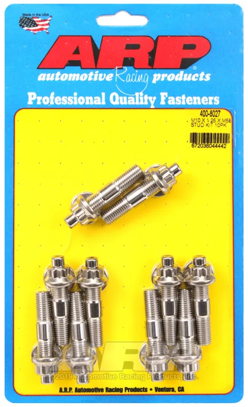 Fresh Stock ARP M10 x 1.25 x 55mm Broached Stud Kit (10pcs)