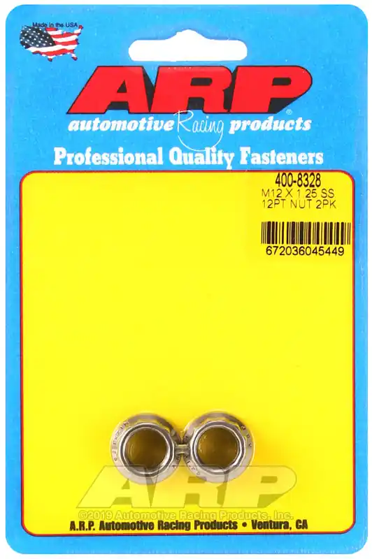 ARP M12 X 1.25 (.750 collar) SS 12pt nut kit Price Cut
