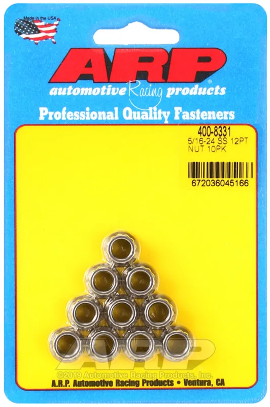 Bulk Order ARP 5/16-24 SS 12pt Nut Kit