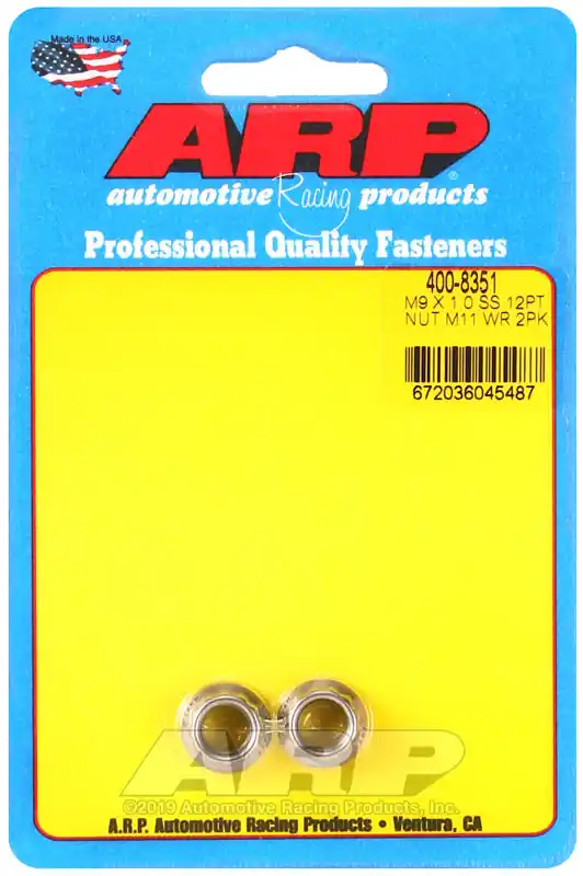 New Release ARP M9 X 1.00 (M11 wr) SS 12pt nut kit