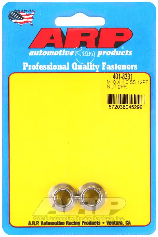 Buy Direct ARP M10 x 1.0 SS 12pt Nut Kit (2/pkg)