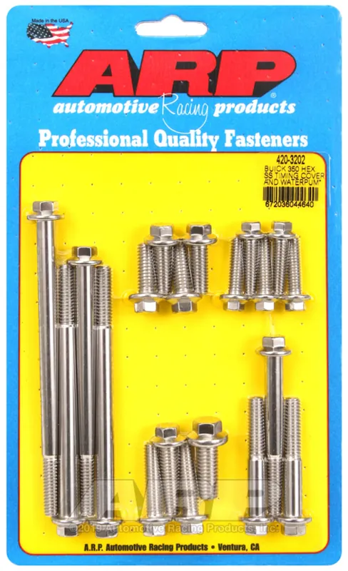 Cheap ARP Buick 350 SS Hex Timing Cover and Water Pump Bolt Kit