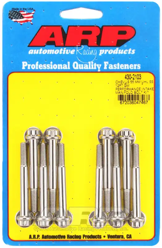 Viral ARP Chevy LS 55mm UHL 12pt GM Performance Intake Manifold Bolt Kit