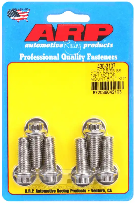 Big Sale ARP Chevy 12pt Motor Mount Bolt Kit w/ energy suspension Mounts
