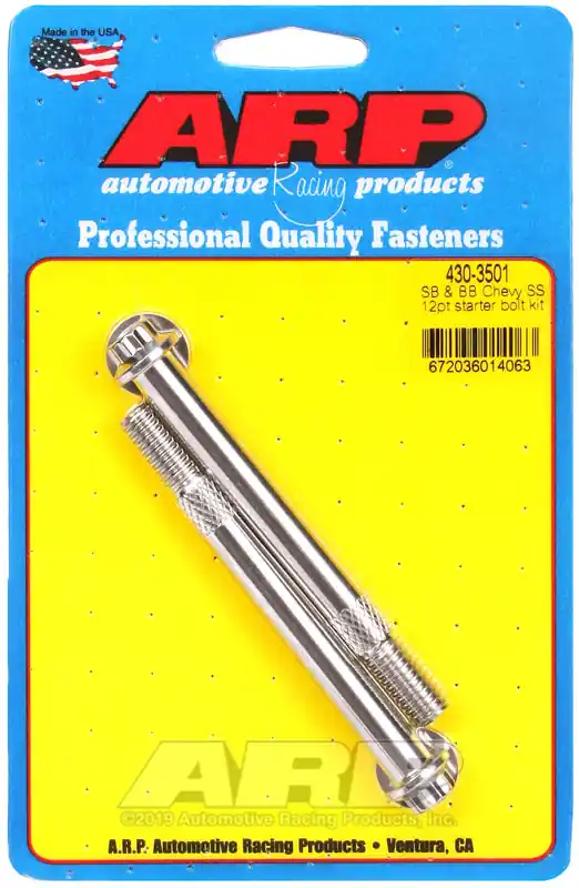ARP SB and BB Chevy 3/8 12pt SS Pro Stock and Hi-Torque Starter Bolt Kit Hassle-Free Returns