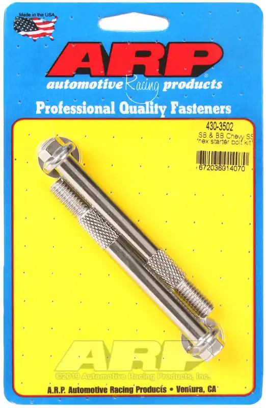 While Supplies Last ARP SB & BB Chevy 3/8 Hex SS Pro Stock Starter Bolt Kit