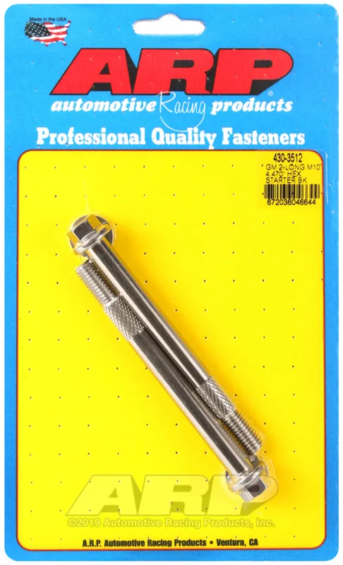 Viral ARP GM M10 X 4.470in Hex SS Starter Bolt Kit