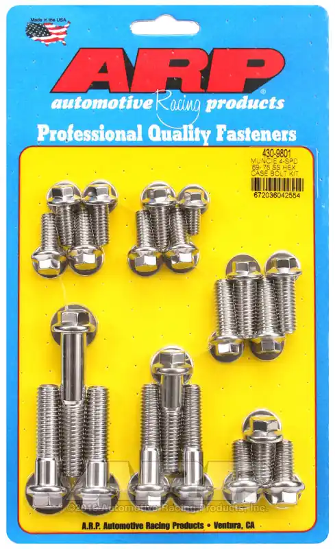 ARP Muncie 4-spd 69-75 SS hex trans case bolt kit Modern