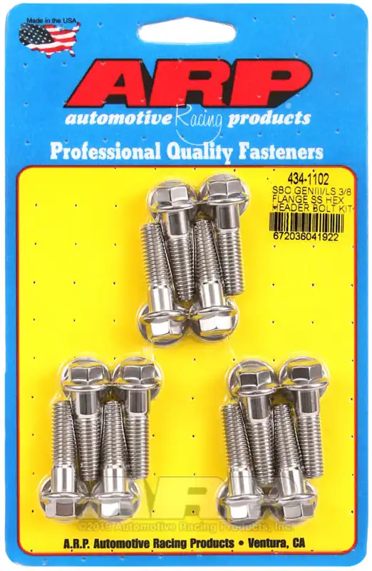 Brand New ARP Header Stud Kit SS 6pt SBC/GenIII 3/8 Flange