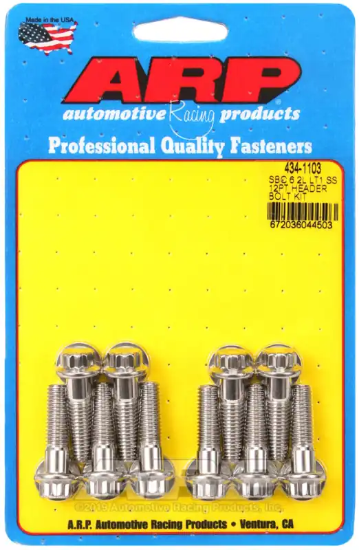 Seasonal Sale ARP Header Stud Kit SS 12pt Chevy LT1 6.2L Small Block
