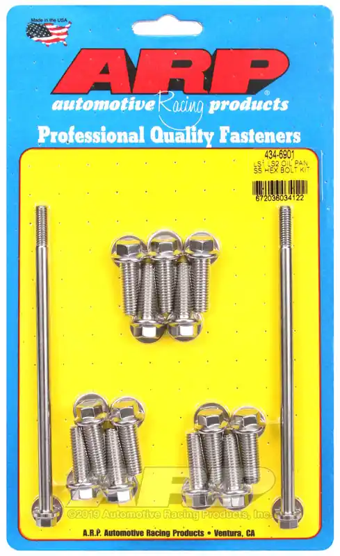 Weekend Sale ARP LS1 LS2 SS Hex Oil Pan Bolt Kit
