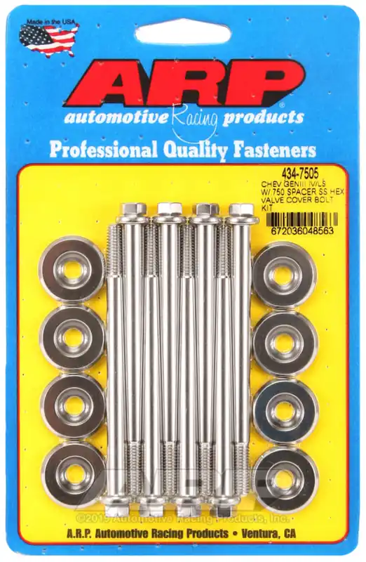 ARP Small Block Chevy GENIII/IV LS Series .750 Spacer Hex Valve Cover Bolt Kit - Stainless Steel Buy Direct