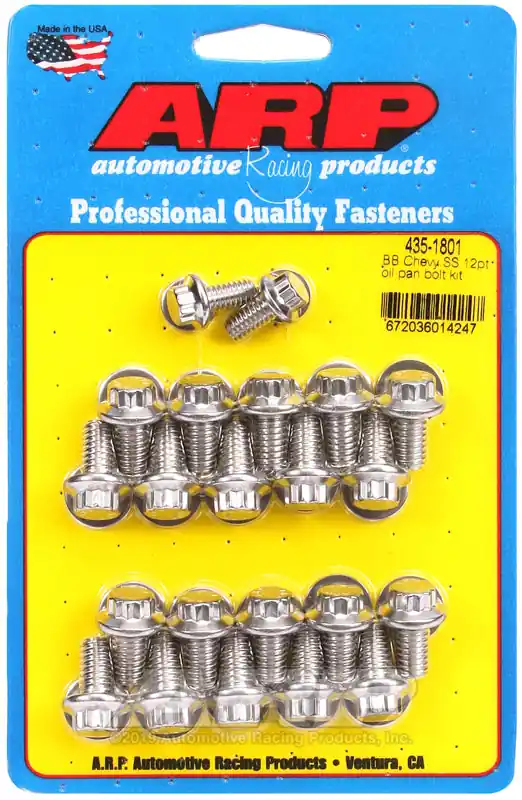 ARP BB Chevy SS 12pt Oil Pan Bolt Kit Handmade