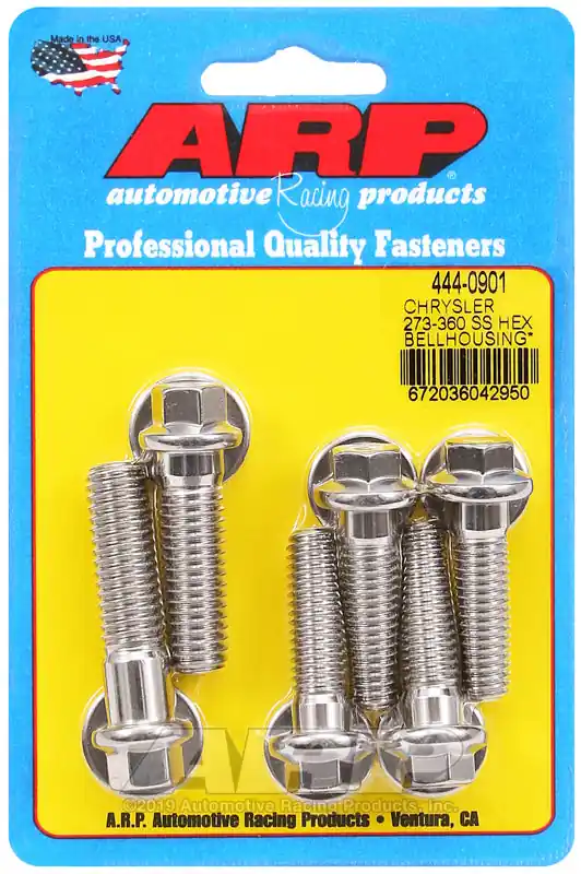 Fan Favorite ARP Chrysler 273-360 wedge SS hex bellhousing bolt kit