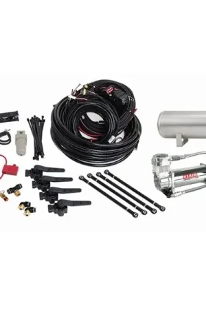 Budget Air Lift Performance 3H 3/8" Line, w/ Compressor, 4 Gallon 5-Port Raw Aluminum Tank :: 2010-2024 Camaro