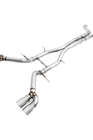 AWE Track Edition 3" Cat-Back Exhaust System w/ 4.5" Quad Chrome Silver Tips, Resonated :: 2016-2024 Camaro SS & ZL1 New Release