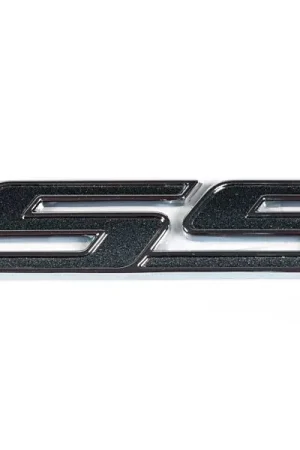 Genuine Chevrolet "SS" Emblem, Nightfall Gray Metallic Vinyl :: 2010-2024 Camaro SS