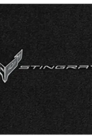 Buy Direct Lloyd Front Ultimat Trunk Mat, Black w/ Monochromatic C8 Corvette Flag Logo & "Stingray" :: 2020-2025 C8 Corvette