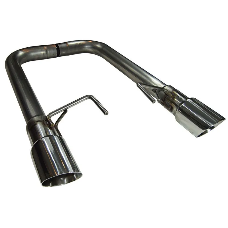 MRT 2.5" Street Race Axle Back Exhaust w/ 4" Dual Polished Tips :: 2015-2017 & 2024-2025 Ford Mustang GT w/ Non-Active Exhaust Direct From Factory