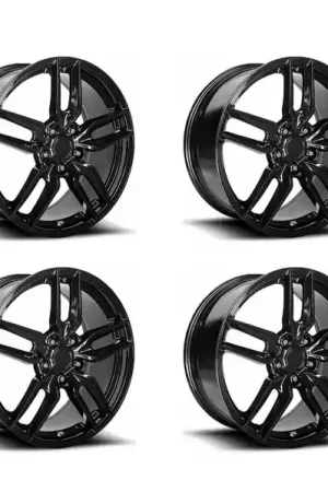 Buy Online PR160 2015 C7 Replica Wheel Set, Gloss Black, 18x8.5 & 19x10:: 2014-2019 C7 Corvette Stingray