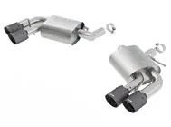 New Arrival Borla 2.75" ATAK Axle-Back Exhaust System w/ 4" Quad Carbon Fiber - Black Tips :: 2016-2024 Camaro SS & ZL1