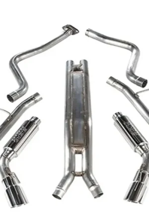 MRT 2.5" Version 1 Cat-Back Exhaust System, 4" Dual Polished Tips :: 2016-2024 Camaro V6 Free Returns
